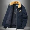 Winter Thickened Velvet Padded Jacket Men's Washed Casual Padded Jacket Large Size Loose Tooling Pilot Padded Jacket