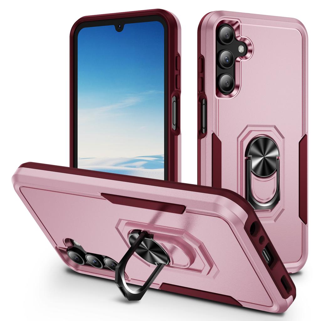 For Samsung Galaxy A15 5G/A15 4G Case Military Grade Ring Kickstand PC+TPU Phone Cover