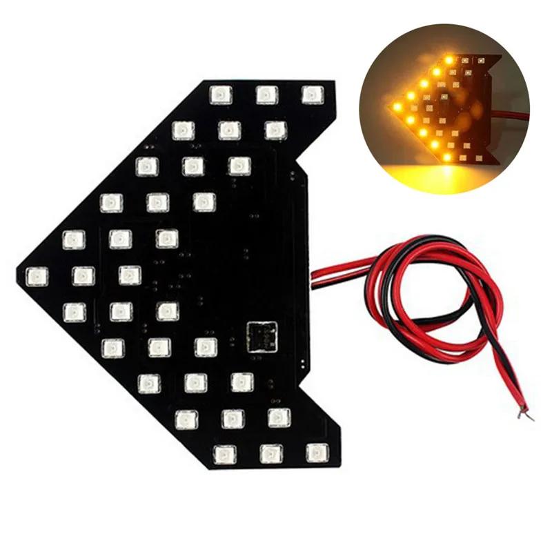 

Автостайлінг 1x Світлодіодний ліхтар покажчика повороту Дзеркало заднього виду Світлова панель у вигляді стрілки Індикатор Світло лампочка сигналу дзеркала заднього виду 12В 14 SMD Жовтий жовтий