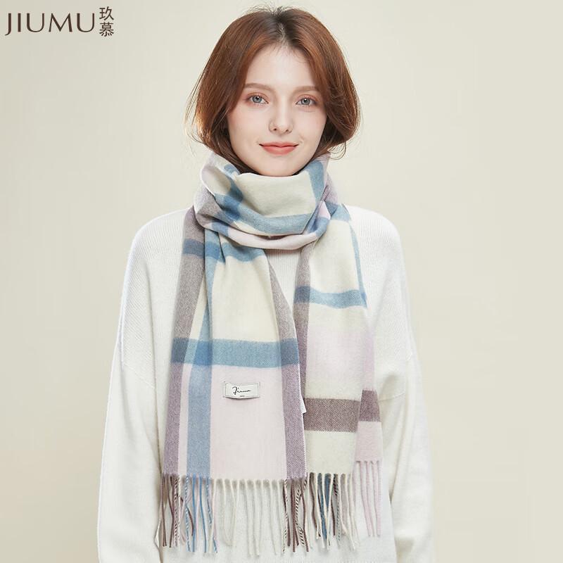 JIUMU Women s Pure Wool Knitted Scarf