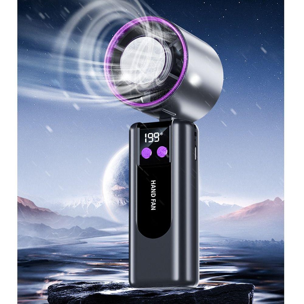 High Speed Portable Cooling Fan Semiconductor Refrigeration Mini Turbo Fan Handheld Fan  School