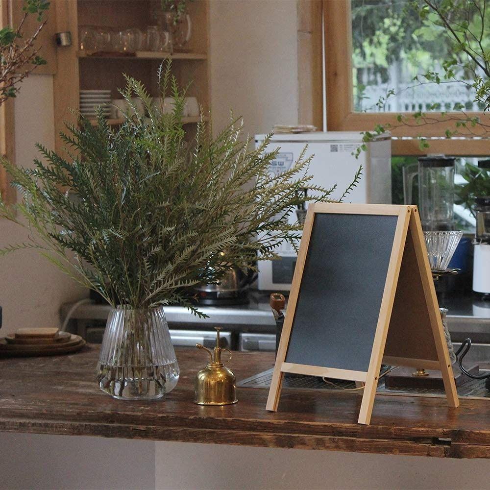 High Quality 30*19cm A Frame Double Sided Chalkboard Freestanding Wooden Blackboard Mini Board Activity Sign Tabletop Menu Board