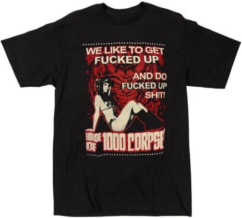 Men s and Women s T-shirts House Of 1000 Corpses T-Shirt Black Unisex For Men Women L