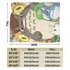 Süße T-Totoros Flanelldecken Cartoon Anime Lustige Überwurfdecken für Zuhause 125*100cm Tagesdecke,
