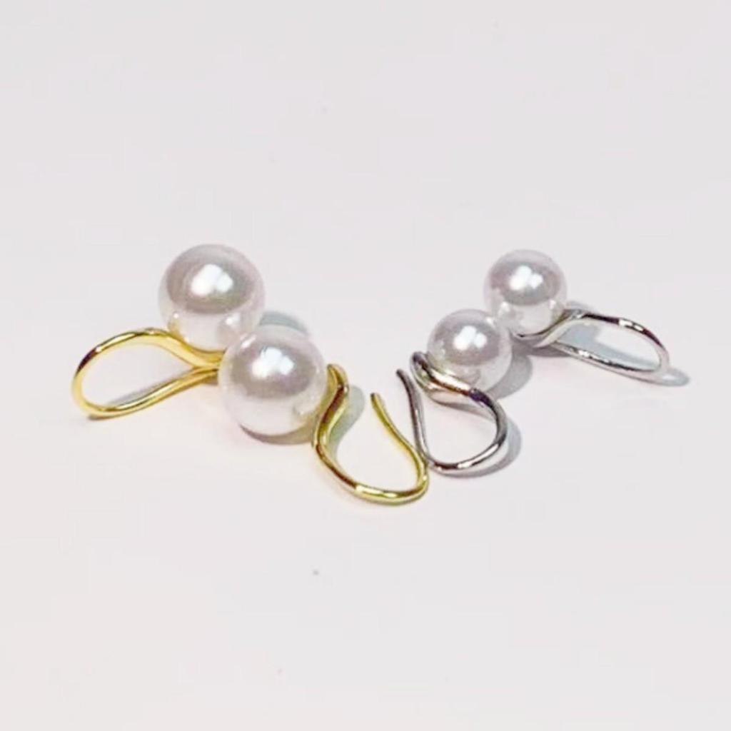 Women's French Retro Pearl Earrings - Summer High-End Ear Hooks & Studs for Square and Round Faces