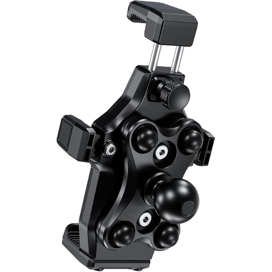 iMESTOU Anti-Vibration Motorcycle Phone Mount- 1" Ball Handlebar Phone Holder Perfect for High-Speed Cycling 360° Rotation Universal for 4.7"-7.2"