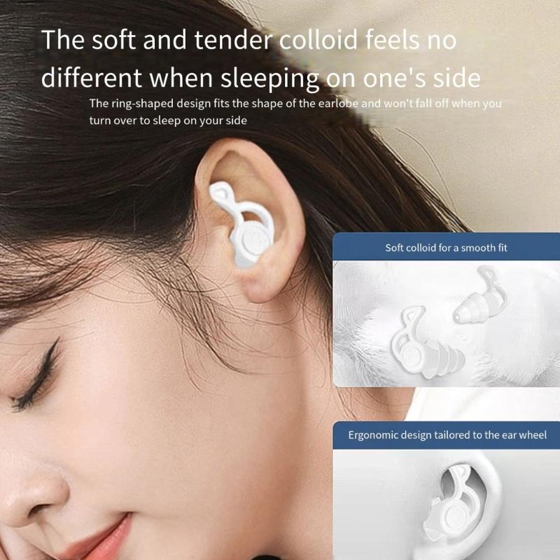Noise Reduction Ear Plugs For Adults Sleep Work Water Resistant Silicone Earplugs Swimming Ear Plugs For Shower Diving