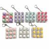 Foods Clicker Fidget Keychain Stress Relief Finger Keyboard Cap  Children Adults