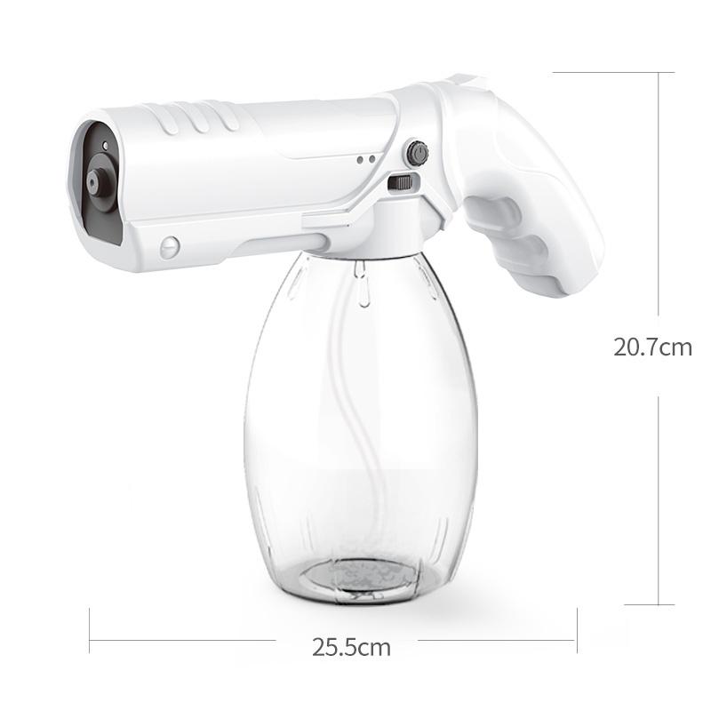 800ML USB Wireless Electric Spray Guns Atomization Disinfection Guns 1200Mah Rechargeable Alcohol Handheld Cleaning Tools White