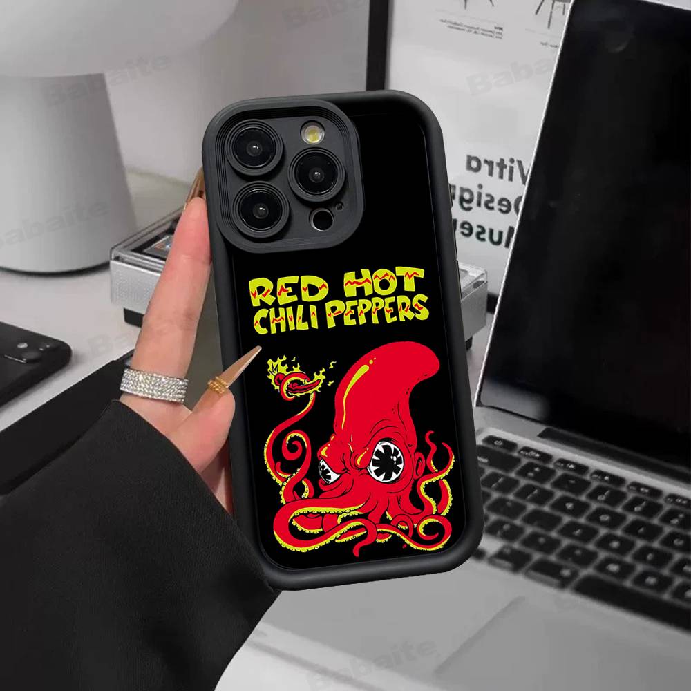 Red Hot Chili P-Peppers Band Phone Case For IPhone 17 16 15 14 13 12 11 Pro Max 16E Plus INS Soft Cover