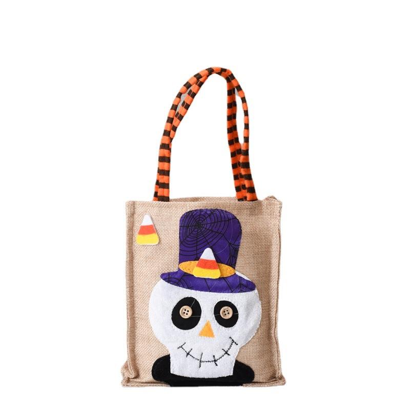 2PCS Halloween Trick or Treat Bags, Small Tote Bags with Handles, Gift Bags, for Gifts Wrapping, Trick or Treat, Party Supplies