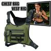 Adjustable Running Vest Pack Waterproof EDC Chest Pack Rig Fishing Vest  Men and Women