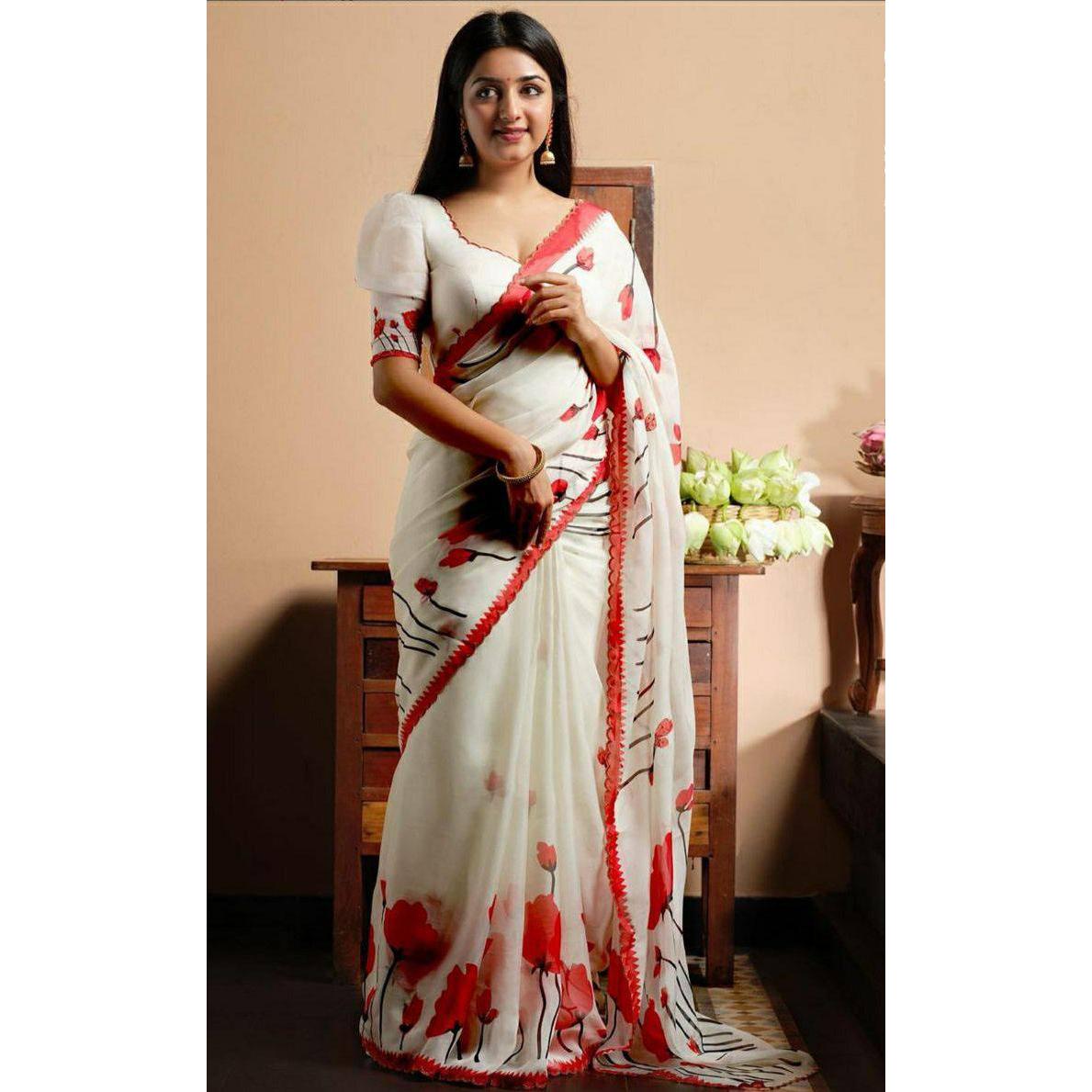 

Дизайнерское женское льняное сари