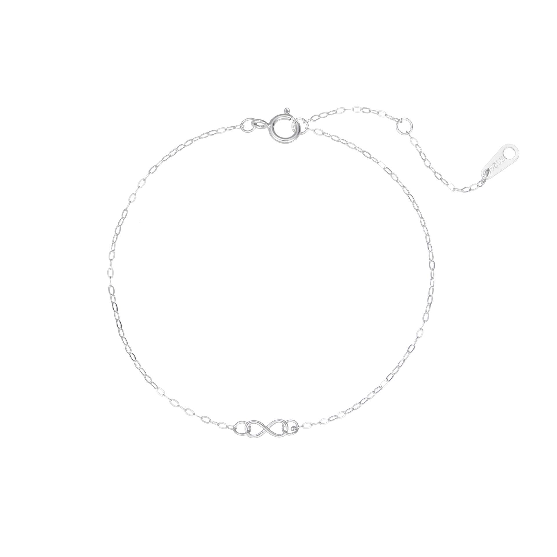 

8-Figure Infinity Symbol Bracelet: Women s S925 Sterling Silver with 18K Gold Plating - Versatile Classic Jewelry. S925 Silver