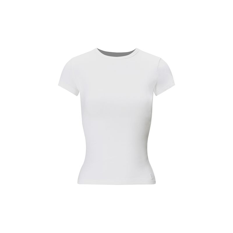 

Shoulder Jim Sports Slim-Fitting Base Top T-shirt with Short Sleeves White L