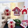 Cross-Border Christmas Felt House Tree Ornament - Gingerbread Heart Pendant