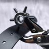 Durable 6-Size Leather Hole Punch Carbon Steel Portable Belt Hole Puncher Revolving Eyelet Hole Punch Watchband Strap
