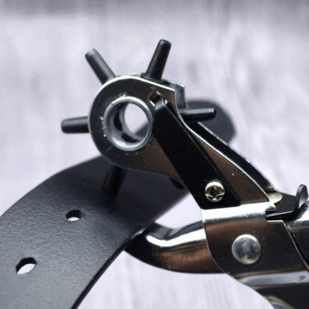 Durable 6-Size Leather Hole Punch Carbon Steel Portable Belt Hole Puncher Revolving Eyelet Hole Punch Watchband Strap