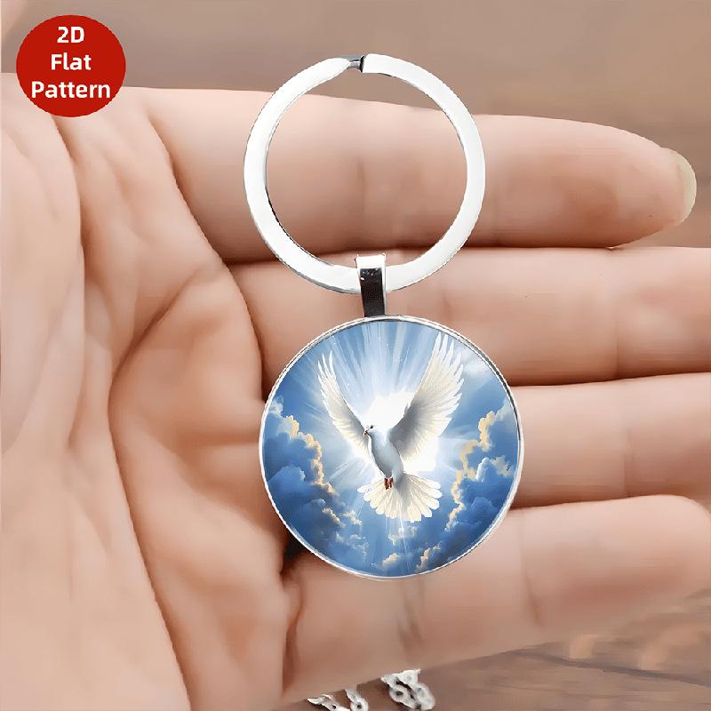 Peace Dove Alloy Keychain Pendant - European & American Fashion Jewelry Accessory