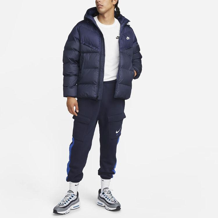 Nike Storm-Fit Windrunner Primaloft® Solid Logo Long Sleeve Hooded Jacket Men Jacket Navy-Blue FB8185-410