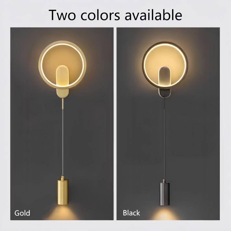 LED Three Color Bedside Wall Sconce Light Modern Adjustable Lighting for Bedroom Hotel Room Decorative Atmosphere