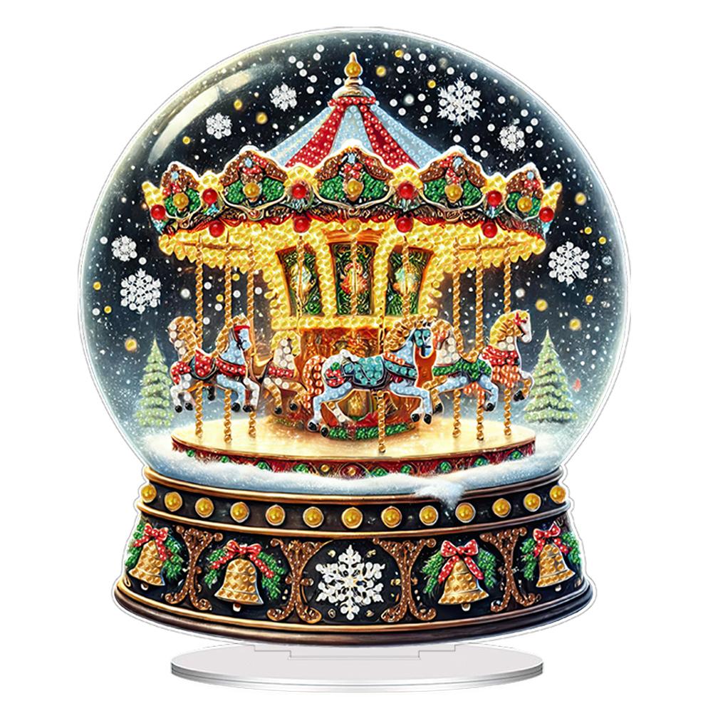 2D Flat Xmas DIY Special Shape 5D DIY Diamond Art Tabletop Decorations Diamond Painting Desktop Decorations for Adults Beginner