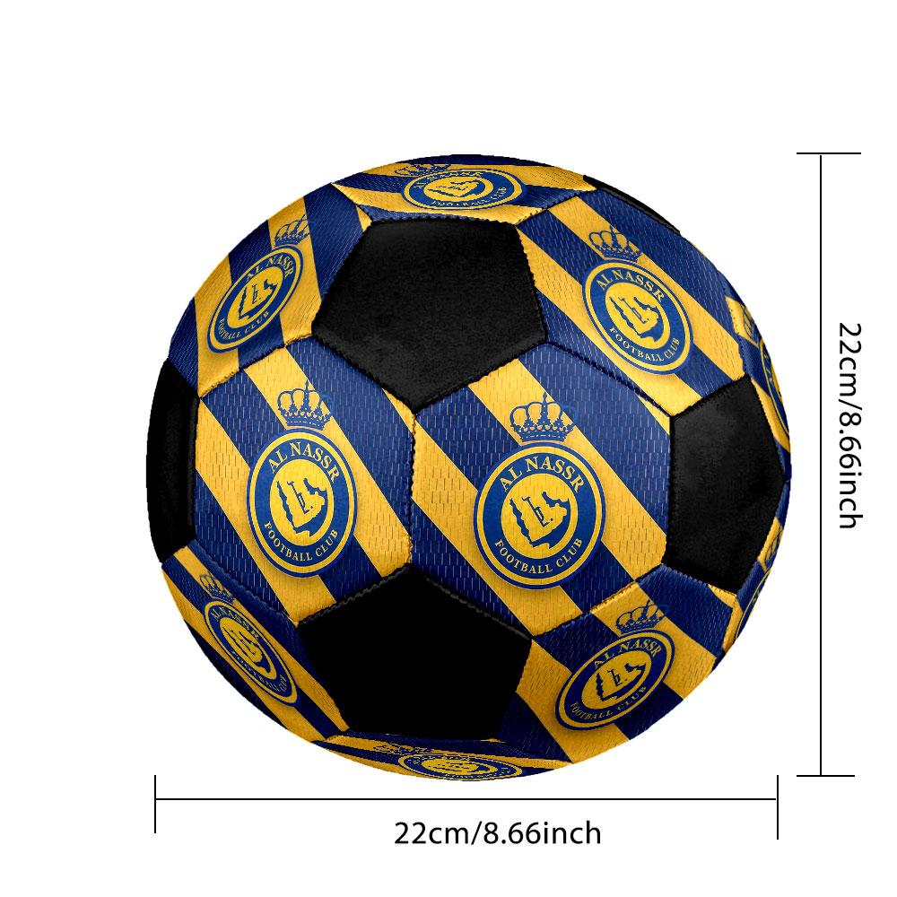 1 pz Pallone da Calcio Al-Nassr FC Taglia 5 Pallone da Calcetto Indoor alla Moda Colorato Gioco per il Cortile - Ottimo per Regalo agli Appassionati di Sport HE17