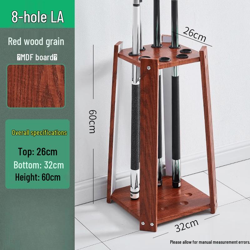 Floor-standing Square 8-Hole Pool Cue Rack