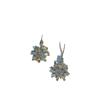 Elegant and High-end Sense of Brilliant Zircon Ice Flower Six-pointed Star Stud Earrings