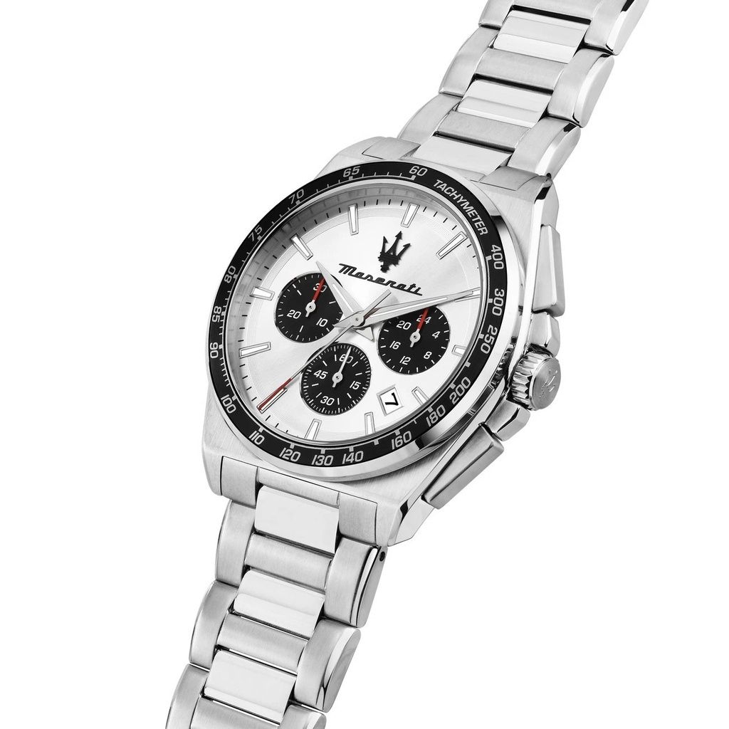 Maserati Velocita Chronograph Stainless Steel Silver Dial Quartz R8873652009 100M Men's Watch