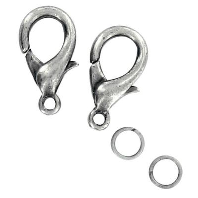 Silver Lobster Clasps 13 Mm 5 Pieces