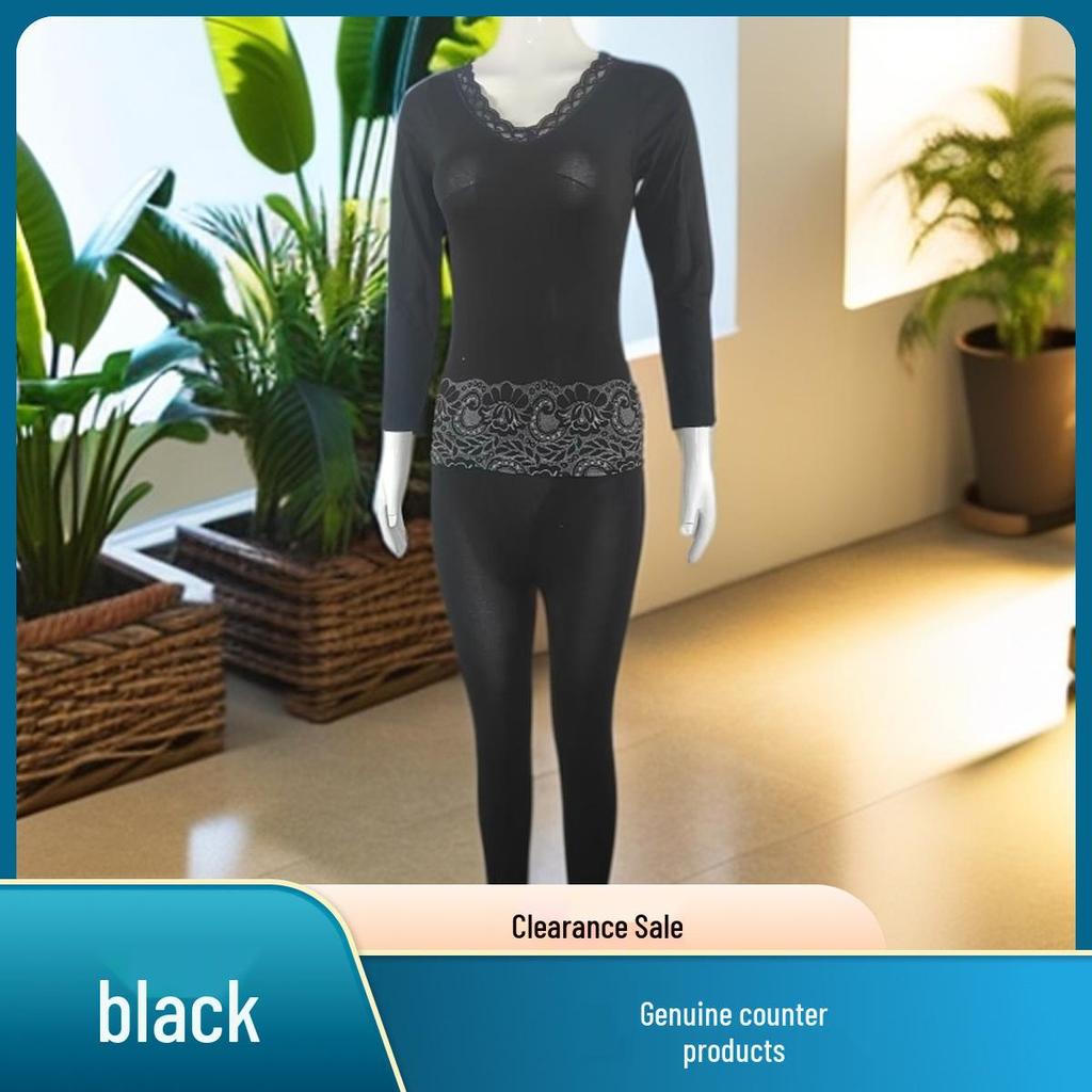 Women's Jacquard Round Neck Body Shaping Underwear Set - Pilling Resistant, Non-Fading, Soft, and Comfortable
