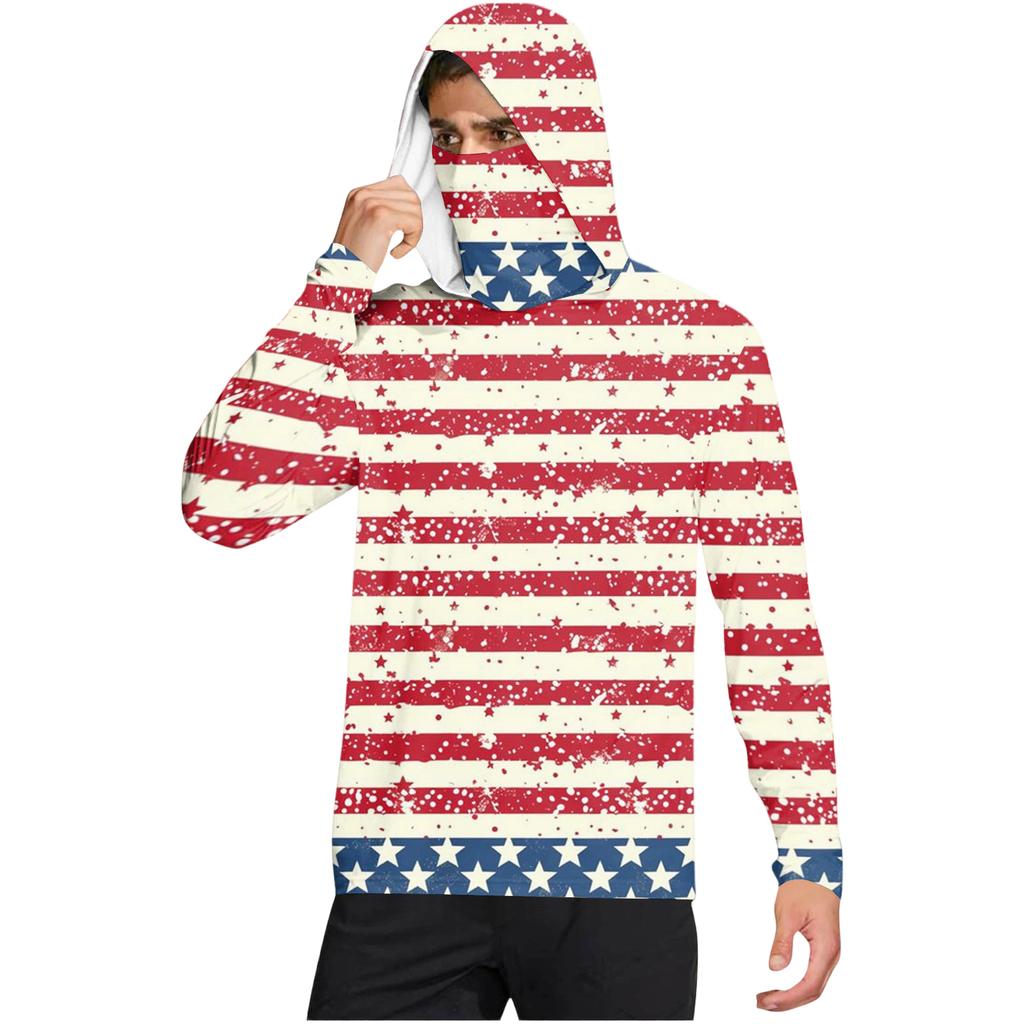 Men's Casual Hooded Long Sleeve Sunscreen Top