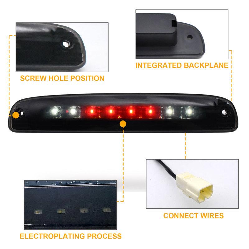 LED Third 3rd Brake Light For Dodge Dakota 1997-2007 Rear Cargo Lamp Lights High Mount Rear Stop Light Taillight Car Accessories