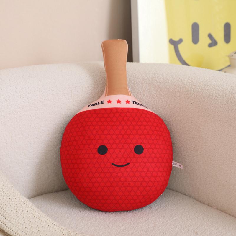 Funny Table Tennis Racket Cross-border Chinese Style Creative Plush Toy Sofa Pillow Home Decoration Children's Birthday Gift