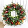 1PC Christmas Wreath 40CM Decorations Flower Christmas Wreath With Pinecones Berries Christmas Door Wall Decoration Garlands