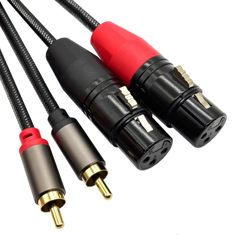 Universal 2RCA To 2XLR Female Balanced Audios Interconnects Cable For Amplifiers And Recording Devices