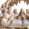 2D Acrylic Sign Jesus Ornament Handcraft Christmas Gift Tabletop Decoration for Home Office