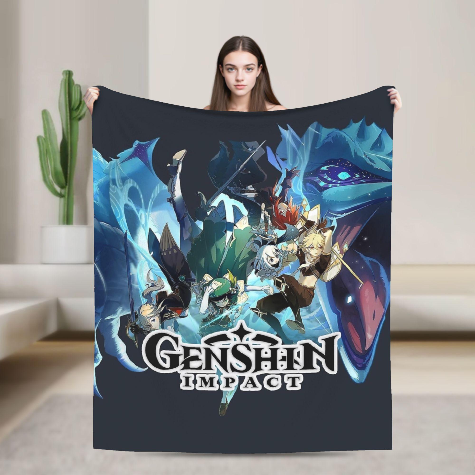 

Neuvillette Genshin Impact Blanket Warm Soft For Couch Chair Sofa Bed Airplane Travel Flannel Bedspread Bed Cover 30x40in