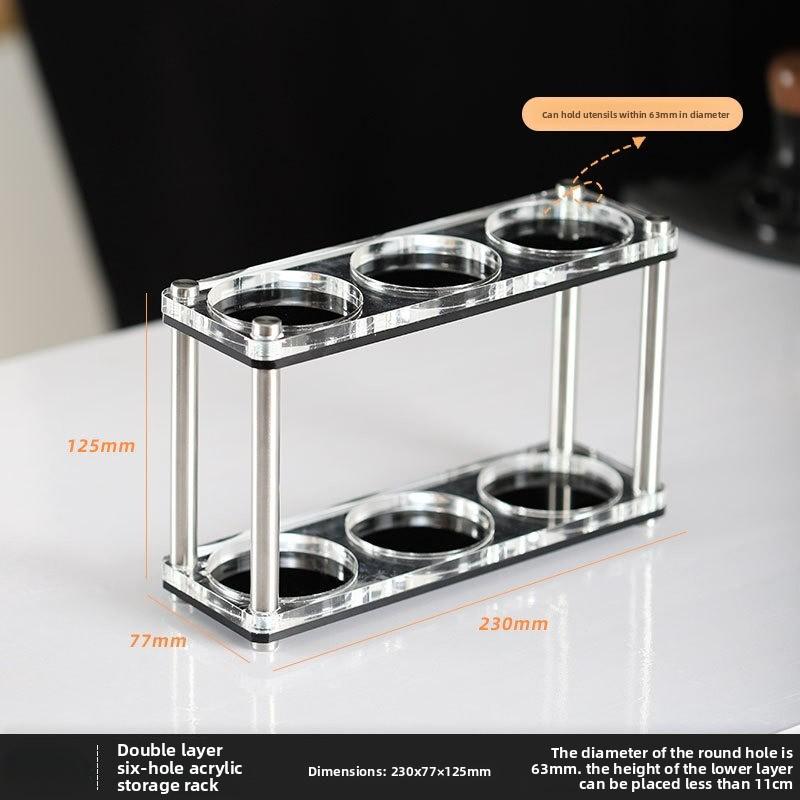 Acrylic Tamping Station Coffee Portafilter Rack Tamper Holder Distributor Holder Station for 51/54/58mm Coffee Accessories