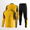 Mens Womens Soccer Training Kit Set Long Sleeve Half-Zip Hoodie Sports Jersey Uniform Breathable Quick-Dry