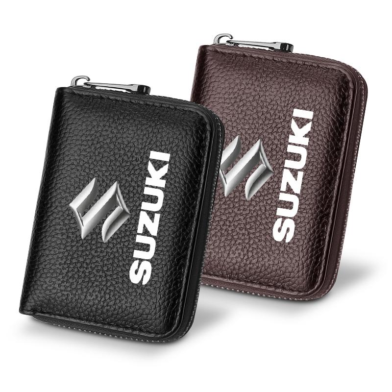 Echtes Leder Auto Führerschein, Personalausweis, Bankkartenetui Für Suzuki GSR GSR750 GSR600 SV 650 Swift Jimny Grand Vitara Samurai Spacia Liana