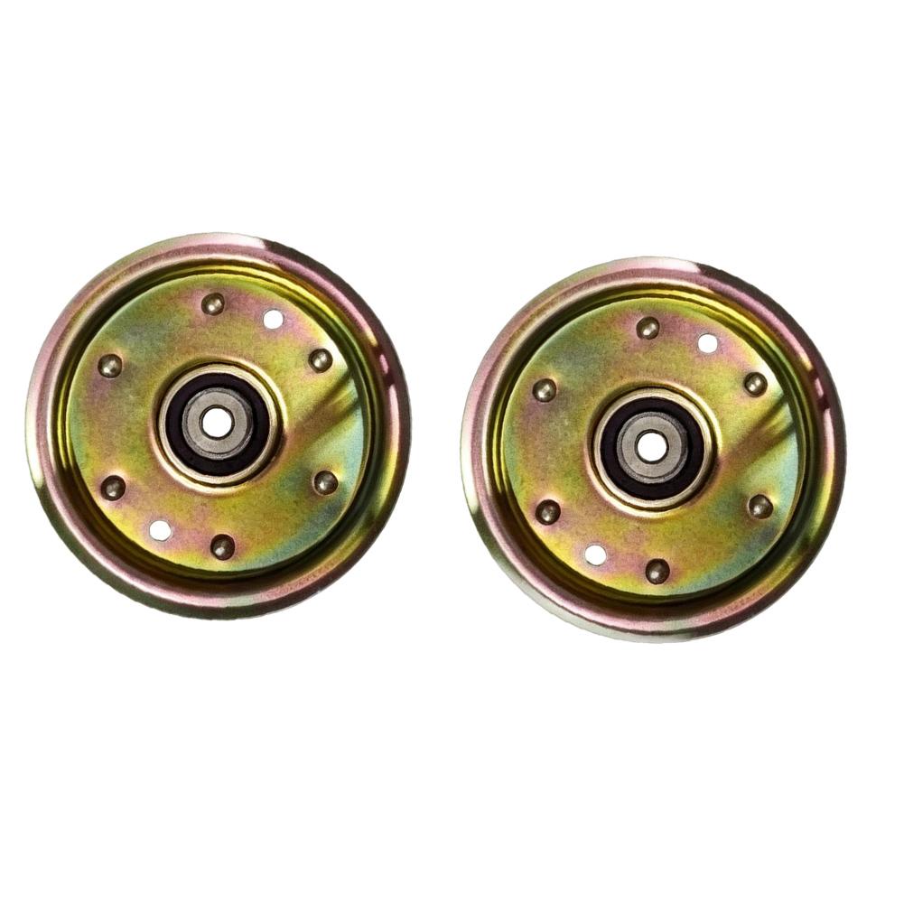 2Pack Flat Idler Pulleys For Lawn Mowers Compatible With 956-04129 756-04129B 756-04129C 753-08171 Replacement Parts