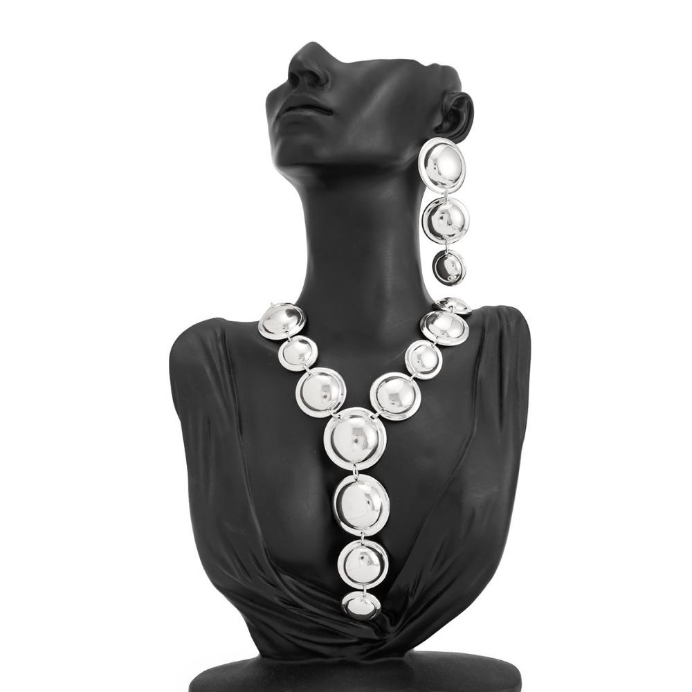 Punk Y-Shaped Chain Jewelry Set Metal Exaggerated Geometric Jewelry Set Gifts