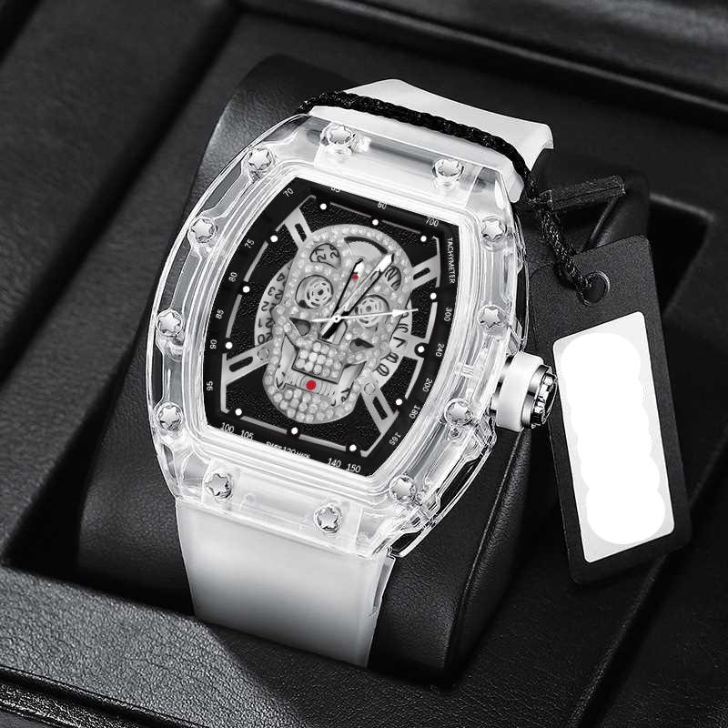 Luxury Quartz Men’s Wristwatch Male Watch for Man Watches Mechanical  Trend Automatic Transparent Ghost Head Waterproof