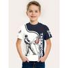 Ubrania Dziecięce Chłopięce Halloween Rekin Dynia Nadruk Chłopięcy T-shirt Krótki Rękaw Kreskówkowy Graficzny T-shirty O-Neck Odzież Dziecięca