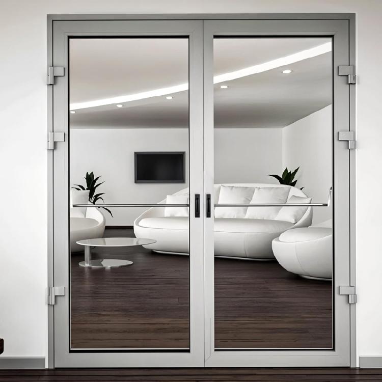 Sturdy Black Barn Door Handle 2Pieces Set Aluminum Alloy Sliding Hardware 7.1Inch Hole Center for Closet Cabinets
