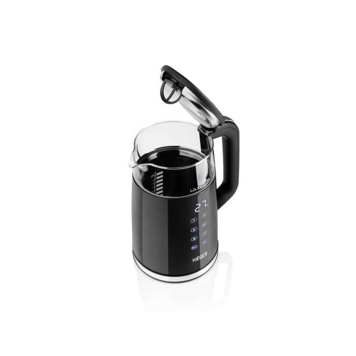 Bouilloire - HAEGER - Digiglass - 1,7L - 2200W - Coulée sans fil - Socle 360°