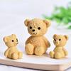 1pc Kawaii Bear Figurines Small Statue Fairy Garden Miniatures Ornament Dollhouse Home Decoration Accessories Decoration Jardin