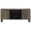 Vidaxl Szafka Pod Telewizor, Czarna, 105X33X46 Cm, Lite Drewno Mango